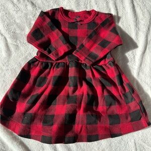 Red and Black Plaid Dress